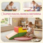 Conjunto de 6 Blocos de Espuma para Crianças de 18 - 36 Meses Brinquedo Educativo de Construção 150x100x24cm Multicor