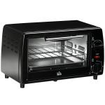 Mini Forno Elétrico 10 Litros 750W com Temperatura até 230°C Temporizador 60 Minutos Bandeja e Grade 36,5x26x22cm Preto