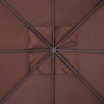 Toldo de substituição de 3 x 3 m para barraca de jardim gazebo ao ar livre com 8 orifícios de drenagem e ventilação marrom