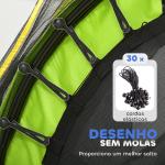 Trampolim Infantil Ø140x190 cm Trampolim para Crianças de 3 - 6 Anos com Rede de Segurança Carga 45 kg para Interior Verde