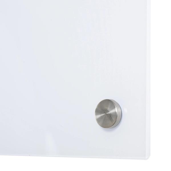 Placa de vidro com bandeja Inclui 4 marcadores e borracha 90x60x0,45 cm Branco