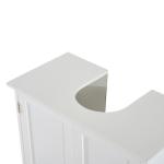 Móvel para Lavatório Pousar Armário Casa de Banho de Armazenamento com 2 Portas e Prateleira Interior Ajustável Moderno 60x30x60 cm Branco