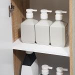 Armário Casa de Banho Baixo Armário de Madeira com Gavetas e 2 Prateleiras para Sala de Estar Dormitório Cozinha 32,6x30x90cm Natural e Branco