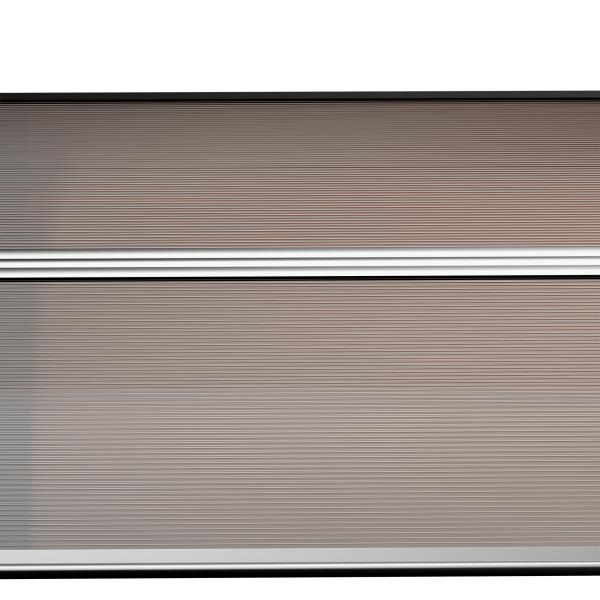 Marquesa Exterior para Portas e Janelas 303x96x27 cm com Barra de Liga de Alumínio PP Policarbonato Castanho