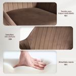 Conjunto de 2 Bancos de Bar Giratórios Bancos Altos de Cozinha com Altura Ajustável 50,5x50x87 - 107 cm Marrom