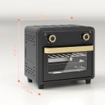 Forno com Air Fryer 10 L com 2 Botões, Convecção 360°, até 230 °C, Temporizador 60 Min, Tabuleiro e Cesto