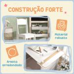 Mesa e Cadeira Infantil Mesa para Crianças com Cadeira Ardósias Dobrável Prateleiras e Rolo de Papel Branco