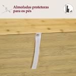 Aparador de Bambu de 2 Portas Aparador Boémio com 2 Prateleiras para Cozinha Entrada 60x27x67,5 cm Madeira