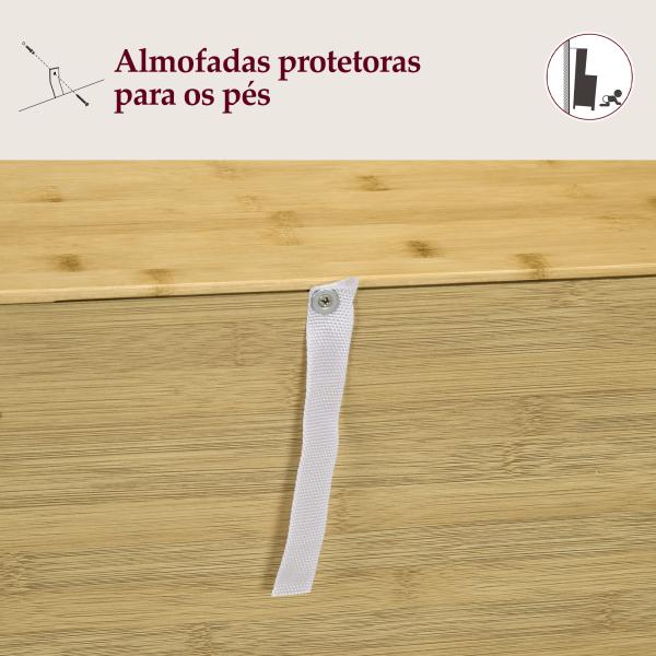 Aparador de Bambu de 2 Portas Aparador Boémio com 2 Prateleiras para Cozinha Entrada 60x27x67,5 cm Madeira