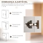 Armário de Cozinha com 4 Portas e Prateleiras Ajustáveis Anti - Tombo 60x30x170,5 cm Branco