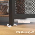 Aparador de Cozinha Industrial Móvel de Armazenamento de Garrafas para Bar Sala Cozinha 120x40x76 cm Castanho Rústico