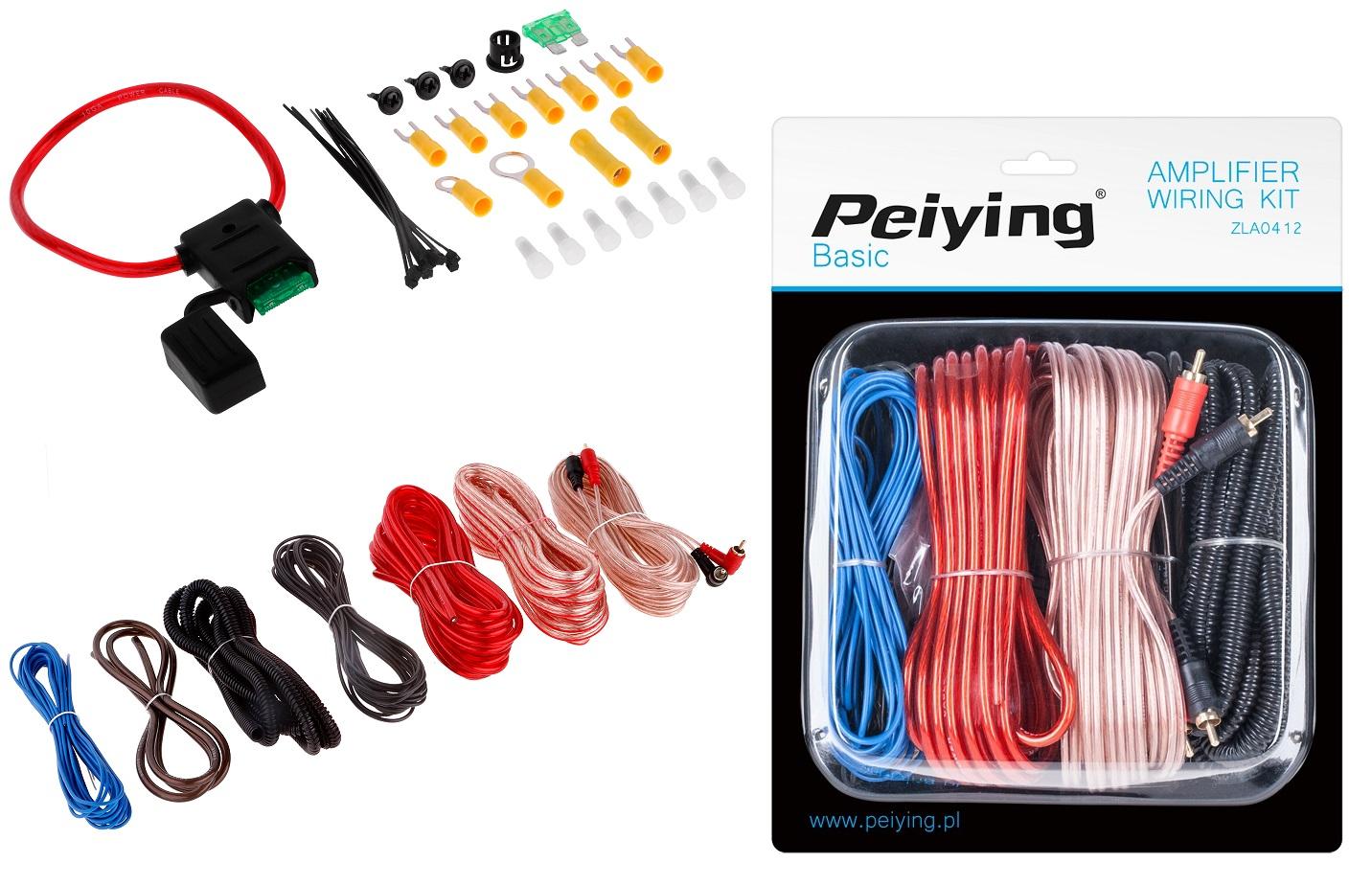 Kit de Instalação de Amplificador p/ Auto - Rádio - PEIYING