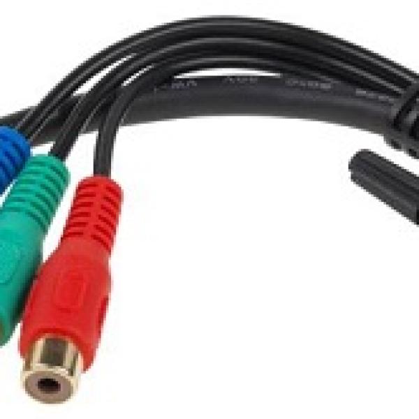 Cabo DVI (24+5) Macho - HDMI Femea + 3 RCA (RGB)