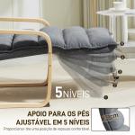 Poltrona de Salão com Apoio para os Pés Ajustável Estofada em Veludo com Estrutura de Madeira 67x93x105 cm Cinzento Escuro