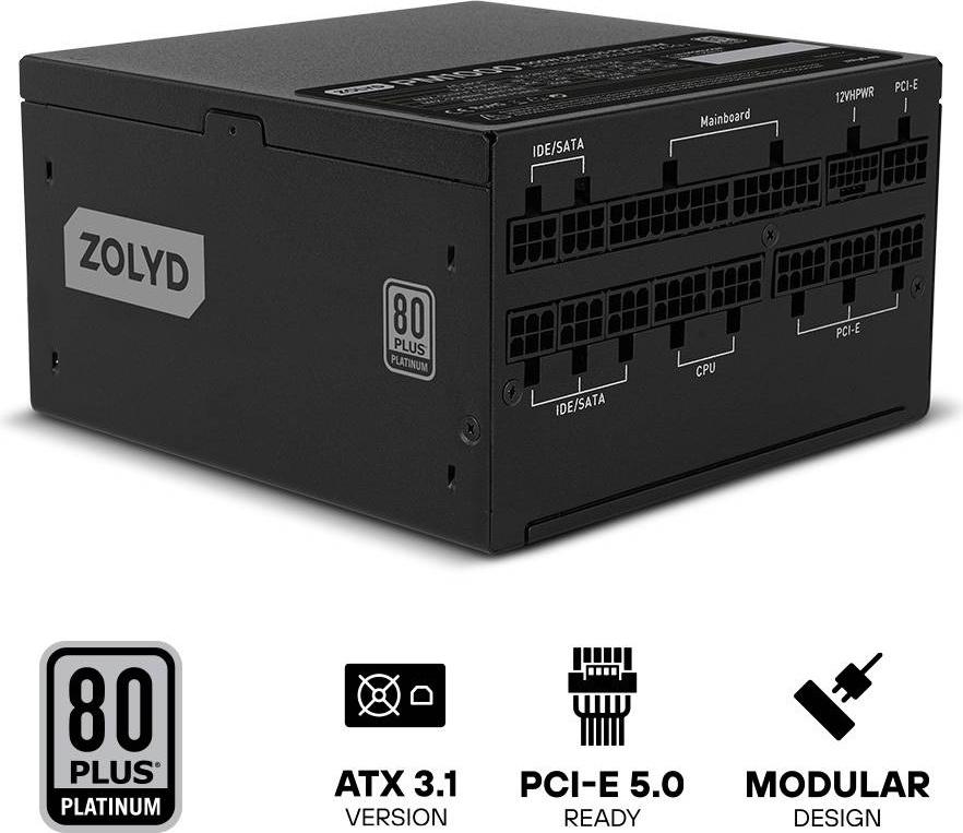 Fonte de Alimentação ATX PM1000 1000W 80 Plus Platinum Full Modular - ZOLYD