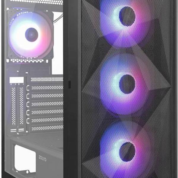 Caixa ATX Radion Tempered Glass ARGB (Preto) - ZOLYD