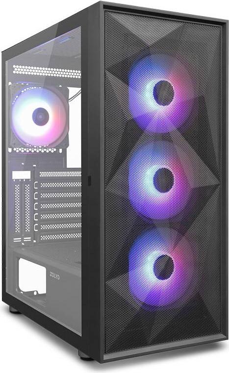 Caixa ATX Radion Tempered Glass ARGB (Preto) - ZOLYD