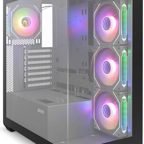 Caixa ATX Rivexa Tempered Glass ARGB (Preto) - ZOLYD