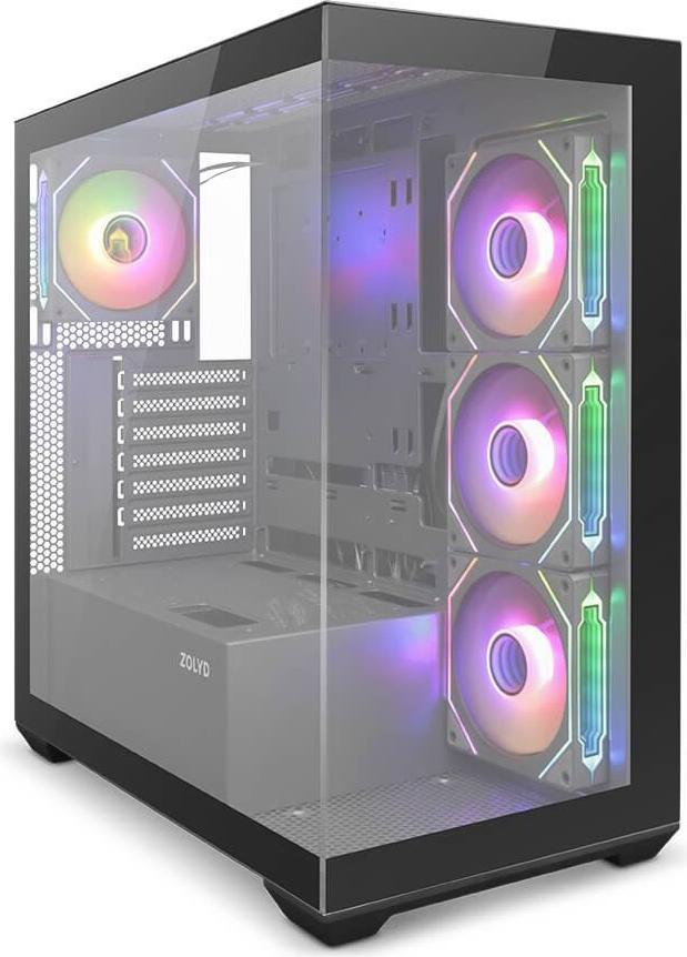 Caixa ATX Rivexa Tempered Glass ARGB (Preto) - ZOLYD