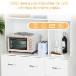 Armário de Arrumação Alto com 4 Portas Prateleiras Ajustáveis para Sala de Estar 100x39,5x183,5 cm Branco