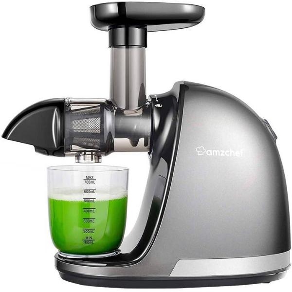 Espremedor de Baixa Rotação 1501 - GA 150W (Cinzento) - AMZCHEF