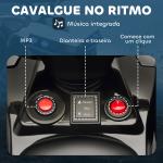 Quad Elétrico Infantil 6V Quad para Crianças dos 37 aos 72 Meses Velocidade até 3 km/h Faróis e Música 70x42x45 cm Branco