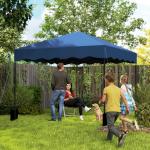 Tenda Dobrável Pop UP Tenda 3x3 m Tenda para Eventos com Proteção UV50+ Altura Ajustável e Bolsa de Transporte Azul