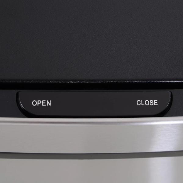 Balde de Lixo 72L com Abertura Automática de Aço Inoxidável e Reciclagem para Cozinha 42x30x81 cm Prata