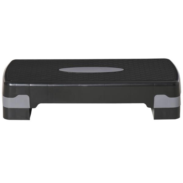 Step para Exercício Aeróbico Plataforma Step com Altura Ajustável em 2 Níveis com Carga Máxima 120kg para Exercício em Academia Casa 68x29x10 - 15cm Preto