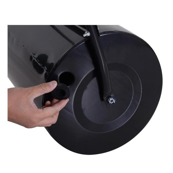 Rolo de jardim 30L de aço preenchido com água ou areia 32x40cm Cabo destacável