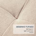 Banco de Armazenamento Acolchoado Banco Estofado em Linho Tampa com Abertura 125x49x41,5 cm Bege