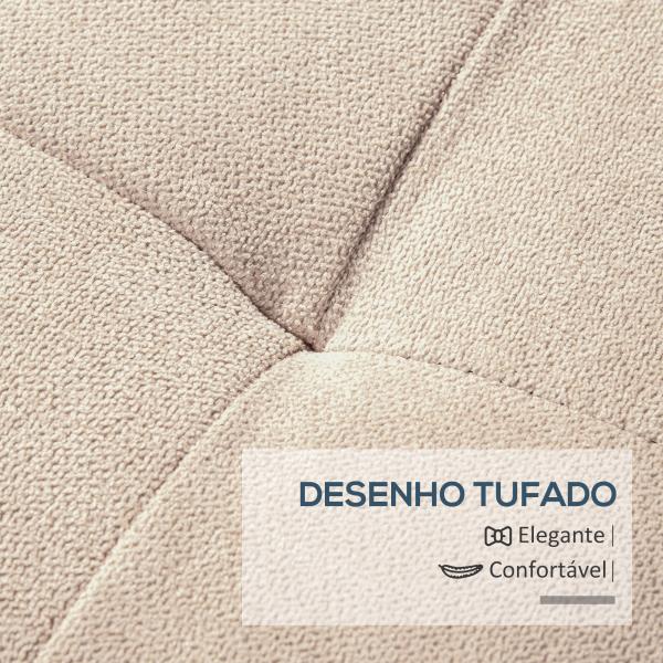 Banco de Armazenamento Acolchoado Banco Estofado em Linho Tampa com Abertura 125x49x41,5 cm Bege