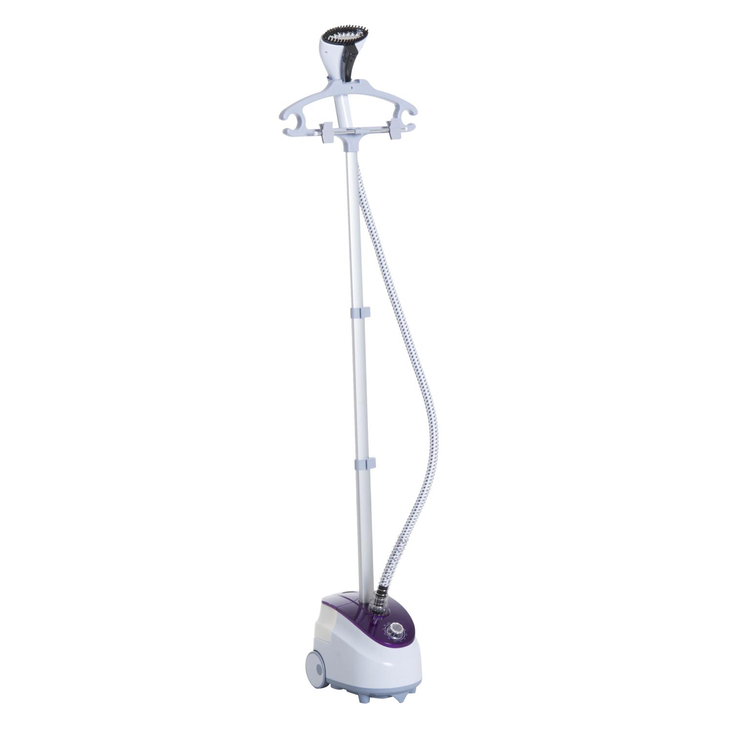 Ferro de Engomar a Vapor com Depósito de 1,8L e Temperatura Ajustável em 11 Níveis 21,5x30x150 cm Branco e Roxo