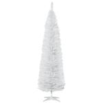 Árvore de Natal Artificial 210 cm Ignífugo com 199 Ramos de PVC Decoração de Natal para Interiores Branco