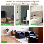 Mesa de Cabeceira com 4 Gavetas Amplo Espaço de Armazenamento para Dormitório 40x30x75 cm Branco e Madeira