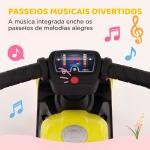Bicicleta sem Pedais Tipo Mota com Música e Rodas Extra Largas para Crianças 18 - 36 Meses Verde