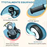 Triciclo para Crianças de 2 a 5 anos com Assento Ajustável Cesta Buzina e Pedais e 3 Rodas 70,5x53x58 cm Azul