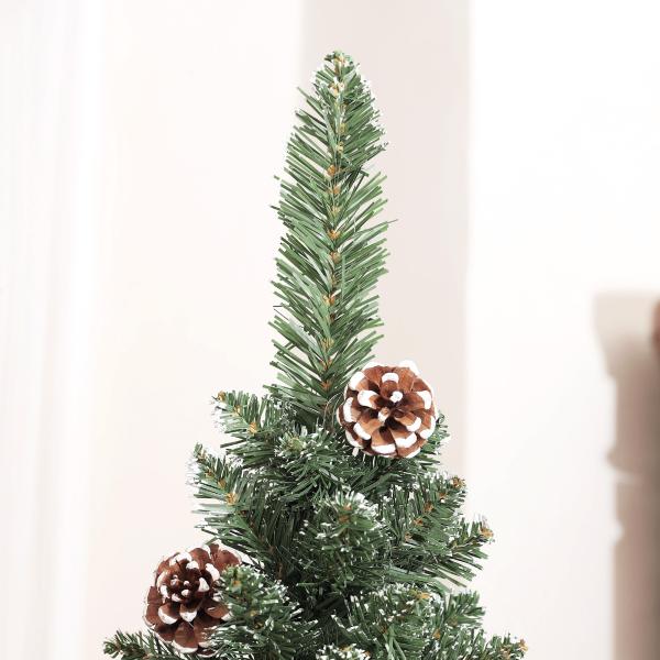 Árvore de Natal 150 cm Árvore de Natal Artificial com 395 Ramos e Suporte de Metal Árvore de Natal para Interior Verde