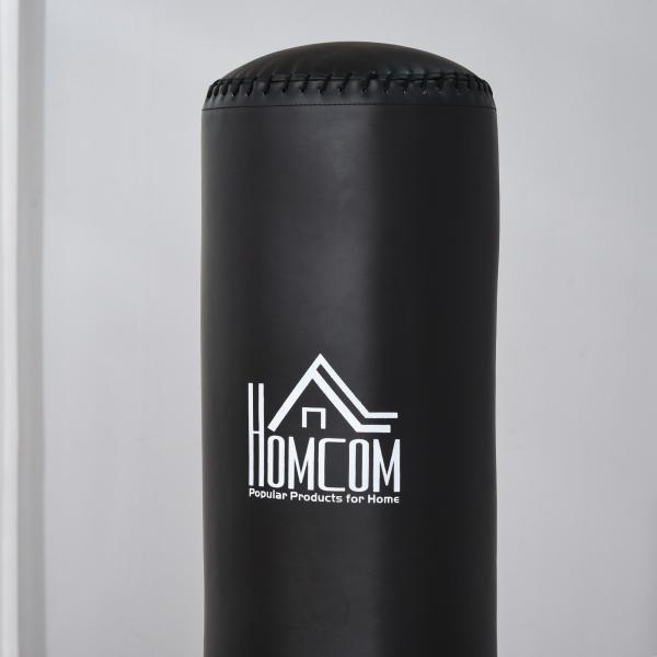 Saco de Boxe de Pé para Adultos 170 cm Altura Ajustável em 3 Níveis Punching Ball com Base Preenchível Ø50x 170 cm Preto