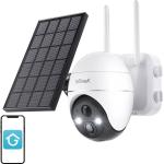 Câmara de Vigilância Exterior WiFi 5MP c/ Painel Solar ZS - GX4S (Branco) - IEGEEK