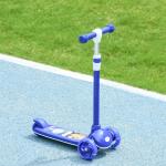 Trotinete para Crianças Trotinete com 3 Rodas LED Altura Ajustável Carga 25 kg 52x29x63 - 76 cm Azul