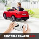 Carro Elétrico Audi E - Tron 12V para Crianças acima de 3 Anos com Controle Remoto Faróis Buzina Música MP3 TF USB e Abertura da Porta 3 - 8km/h 108x60x47cm Vermelho