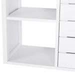 Móvel para Lavatório Pousar Suspenso com 2 Prateleiras Abertas e Armário com Prateleira Ajustável 60x30x54 cm Branco