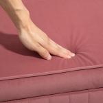 Banco Pé de Cama Estofado em Veludo Banco de Arrumação e Pés Dourado Banco para Entrada Dormitório 108x44x43,5 cm Rosa