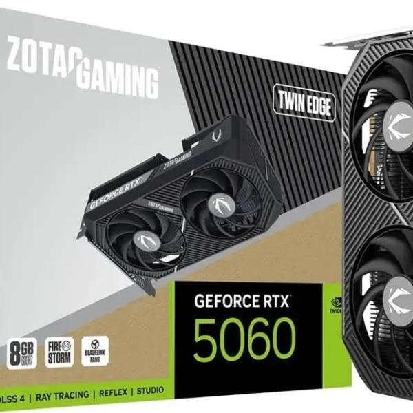 Placa Gráfica Gaming NVIDIA GeForce RTX 5060 Blackwell Twin Edge 8GB GDDR7 DLSS4 - ZOTAC