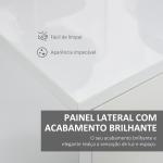 Aparador de Sala de Estar com 3 Portas 2 Gavetas e Prateleira Interior Ajustável Móvel Auxiliar de Armazenamento para Cozinha Dormitório Anti - Rolamento 117x36x74cm Branco