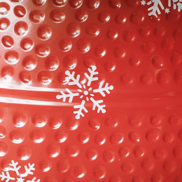 Saia Metálica Impermeável para Árvore de Natal 66x66x23 cm Vermelho