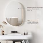 Espelho de Casa de Banho LED 3 Cores de Luz Brilho Regulável Função Anti Embaciamento Função Memória IP44 80x60 cm Prata