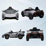 Carro Elétrico para Crianças Lamborghini 12V Controlo Remoto Faróis Buzina Arranque Lento e Música MP3 114,5x64x45,5 cm Cinza