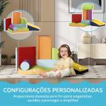 Conjunto de 7 Blocos de Espuma para Crianças 1 - 3 Anos, Blocos de Psicomotricidade e Construção, 60x40x11 cm, Multicolor
